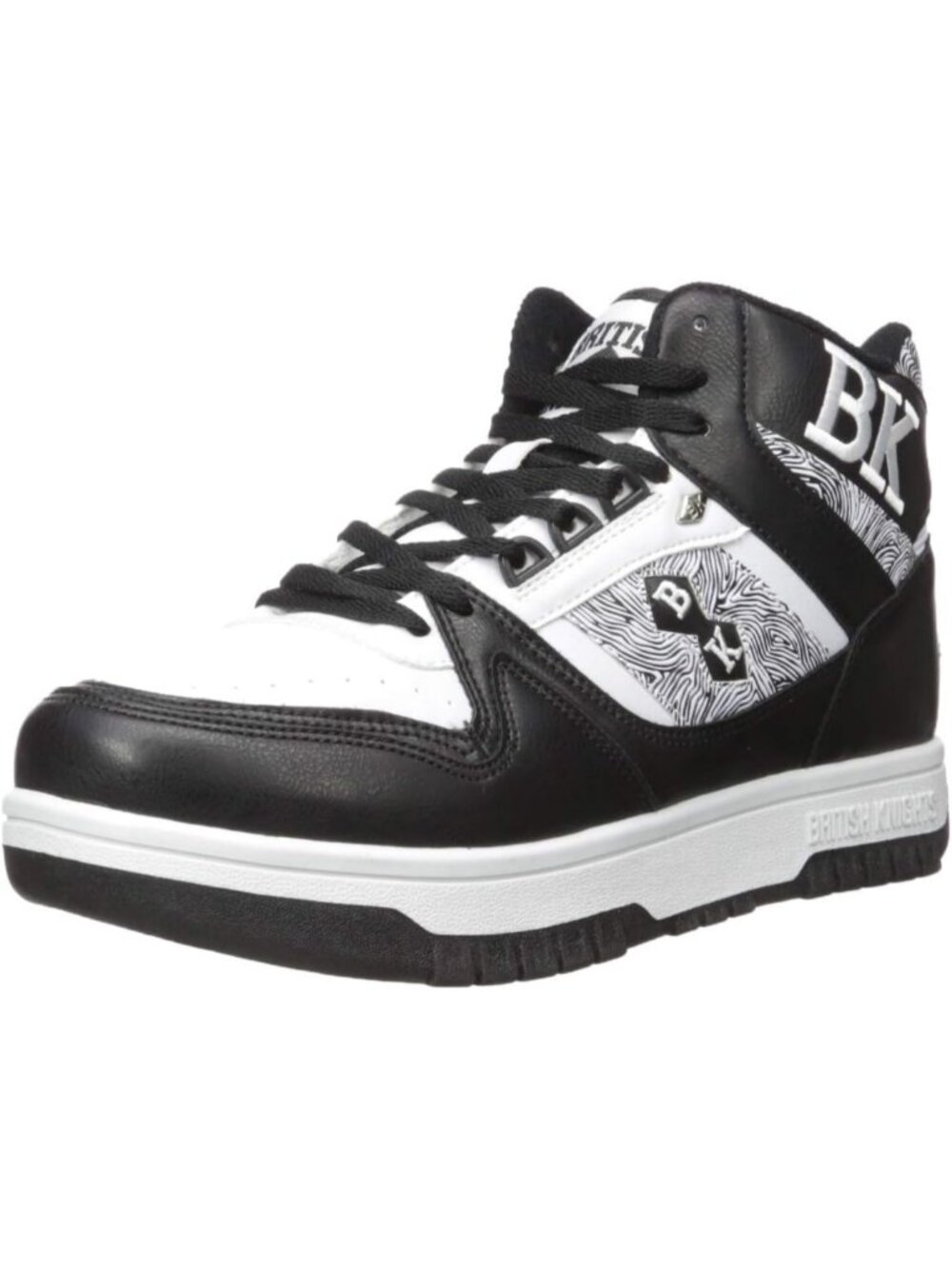Womens Black White Tennis Shoes Casual Pull On High Top Athletic Running Sneaker